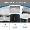 ZAFRO Nugget Ice Maker Countertop with Handle,35Lbs/24Hrs,7 Mins Fast Ice Making, Stainless Steel Pellet Ice Maker with Ice Basket/Ice Scoop - 3 of 4