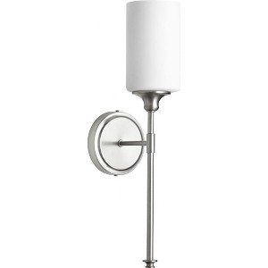 Quorum Lighting Celeste Glass Satin Nickel Wall Sconce, 1 Light, Damp Rated - 1 of 1