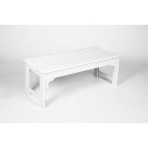 Anybear Adirondack Bench with Wood Texture for Patio, Backyard, Balcony, All Weather Resistant with UV Protection - 1 of 4