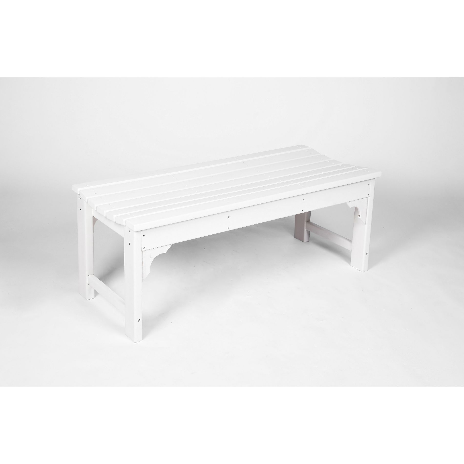 Anybear Adirondack Bench with Wood Texture for Patio, Backyard, Balcony, All Weather Resistant with UV Protection, White