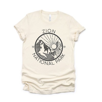 Navy Blue Zion National Park Graphic Tee With A Sick
