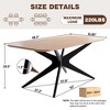 YOUNIKE 69.3" L x 33.9" W Wooden Dining Table Rectangular Dining Room Table Set for 4, Modern Island Table for Kitchen with Metal Legs - 3 of 4