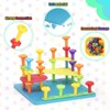 Etokfoks 73pcs Peg Board Toy Set for Kids Ages 3-6 STEM Educational Building Stacking Montessori Sensory Foam Lacing Game - 4 of 4