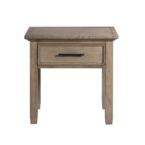 Woodland 1 Drawer End Table/Nightstand Woodstone Brown - John Boyd Designs