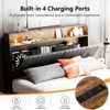 COMHOMA Metal Bed Frame with 2 Storage Drawers,  Power Outlets, 2-Tier Storage Headboard, LED Lighting - 4 of 4