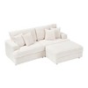 82" L-Shaped Sectional Sofa with Movable Footstool & Storage, 4 Toss Pillows - 4 of 4