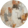 Ivory And Rust Abstract Washable Indoor Outdoor Area Rug - 4 of 4
