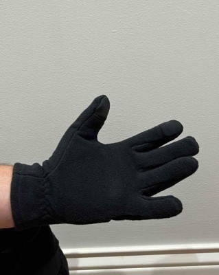 Men's Mixed Fleece Gloves - All In Motion™ Black : Target