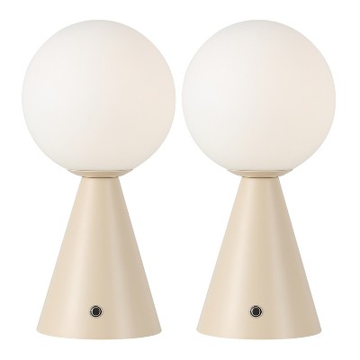 JONATHAN Y Macie Modern Minimalist Globe Rechargeable/Cordless Dimmable Integrated LED Table Lamp with Touch Sensor