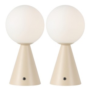 JONATHAN Y Macie Modern Minimalist Globe Rechargeable/Cordless Dimmable Integrated LED Table Lamp with Touch Sensor - 1 of 4