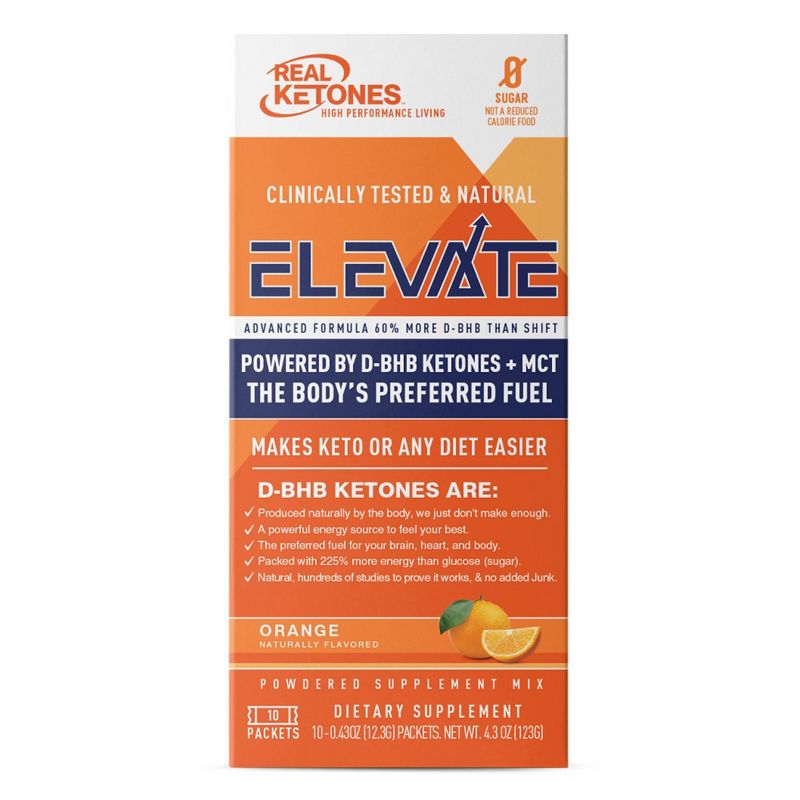 Real Ketones Prime Elevate Sticks - Orange - 10pk, 1 of 8