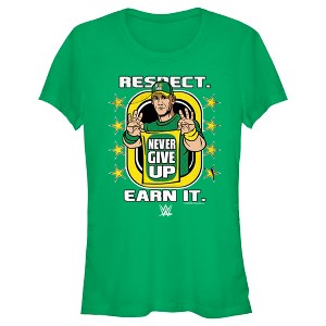 Juniors Womens WWE John Cena Respect Earn It T-Shirt - 1 of 4