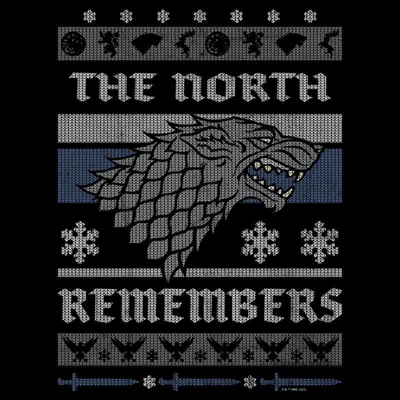 Men's Game of Thrones The North Remembers Ugly Christmas Sweater Sweatshirt, 2 of 5