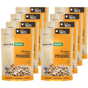 Woodstock Organic Dry Roasted and Salted Pistachios - Case of 8/7 oz - 1 of 4