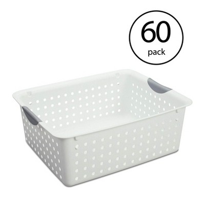 Sterilite Large Ultra Plastic Storage Basket Bin Organizer Basket (60 Pack)