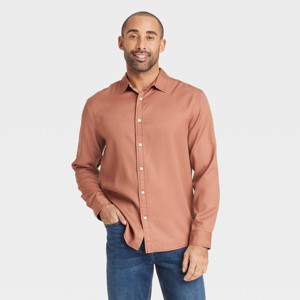 Men's Vintage Long Sleeve Poplin Shirt - Goodfellow & Co™ - 1 of 3