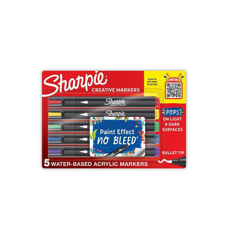Sharpie 5pk Creative Markers Multicolored Bullet Tip, 1 of 10
