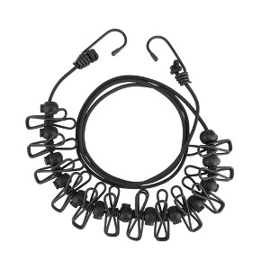 Unique Bargains with Metal Clips*12 & Windproof Beads*13 Clothesline 1 Pc - 1 of 4