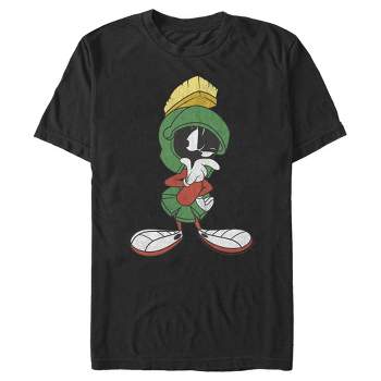 Boy's Looney Tunes Marvin The Martian And K-9 Portrait T-shirt - Black ...