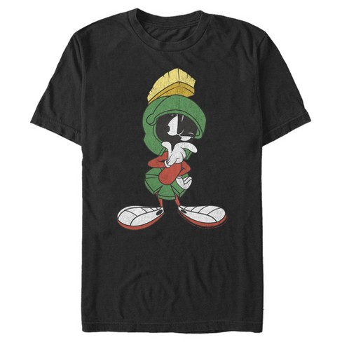 Men's Looney Tunes Marvin the Martian Thinking T-Shirt - Black - Small