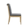 Meridian Furniture,Gwendolyn Linen Textured Fabric Dining Side Chair, Set of 2 - 4 of 4