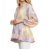 Women's V-Neck Tiered Top - entro - 2 of 4