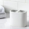 LunaLulinlk Basic Ceramic Toothbrush Holder White - 2 of 4