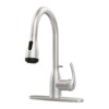 MAYEERTY Kitchen Faucet with Pull Down Sprayer and 4 Sprayer Modes Single Handle Commercial Spring Kitchen Sink Brushed Nickel 1 or 3 Hole - 2 of 4
