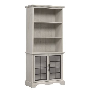 72" Carolina Grove 5 Shelf Library Bookcase with Doors Winter Oak - Sauder: With Metal Hardware - 1 of 4