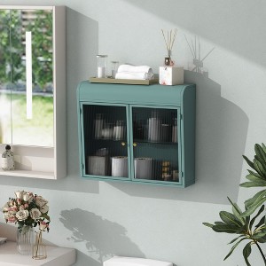 Sapphtopaz 27.5" Wall Mounted Storage Cabinet with Doors,Bathroom Wall Cabinet with Shelves,Floating Cabinet for Bathroom,Kitchen - 1 of 4