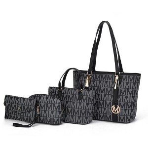 MKF Collection Marimar  M Signature Vegan Leather Women’s Tote – 4 Pcs set Handbag by Mia K - 1 of 4