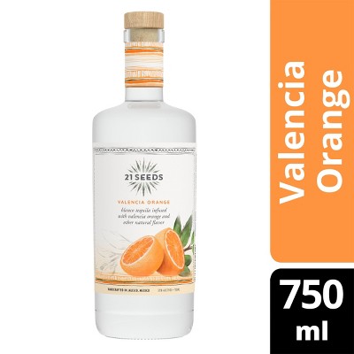 21 Seeds Valencia Orange Infused Blanco Tequila - 750ml Bottle