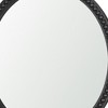 HomeRoots 30" Black Solid Wood Beaded Round Framed Accent Mirror - 4 of 4