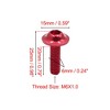 Unique Bargains M6 Aluminum Alloy Hex Socket Head Motorcycle Bolts Screws and Nuts - 3 of 4