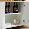 TIRAMISUBEST ideboard with wavy texture buffet cabinet - White Mobile File Cabinet - 3 of 4