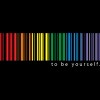 Adult Design By Humans Pride Rainbow Barcode To Be Yourself By mikmom Tank Top - 2 of 2