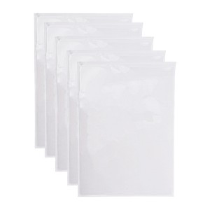 Unique Bargains Vertical Index Card Pockets 12.2"x8.74" Clear 5 Pcs - 1 of 4