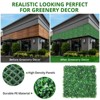 Artificial Boxwood Wall Panels, Faux Greenery Wall with 100 Zip Ties, UV-Protected Grass Backdrop Wall Panels, Garden Wall Panels for Indoor, Outdoor - 3 of 4