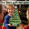 15 inch Large Ceramic Christmas Tree Pre-lit Hand-Painted Tabletop Holiday Tree w/Power Cord - 3 of 4