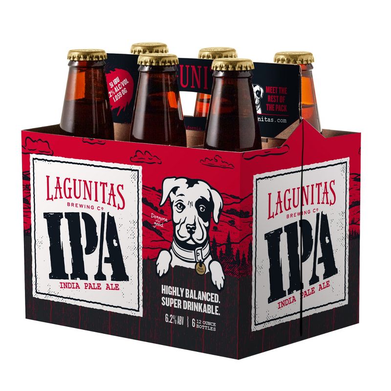 Lagunitas IPA Beer - 6pk/12 fl oz Bottles, 3 of 5