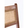 PAGED Dining Chairs Set of 2 Wood Dining Room Chairs with Rattan Woven Strips Backrest and Faux Leather Woven Seat for Dining Room, Kitchen, Brown - 3 of 4
