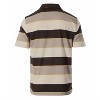 Gioberti Men's Slim Fit Wide Striped Polo Shirt With Pocket - Contrasting Collar Short Sleeve Yarn Dye - 2 of 4