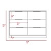 Okak 2-Tone Modern Dresser 42.1" W 6-Drawer Chest with Bottom Cabinets, Full Extension Rails for Smooth Access, Contemporary Bedroom Furniture - 4 of 4