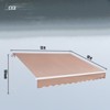 VisioGear Retractable Awning, 12'*10' Patio Awnings with Manual Crank Handle for Deck, Yard, Brown, 144"*120"*59" - 3 of 4