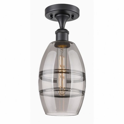 Vaz - 1 Light Semi-Flush Mount In Industrial Style-9.38 Inches Tall and 5.88 Inches Wide