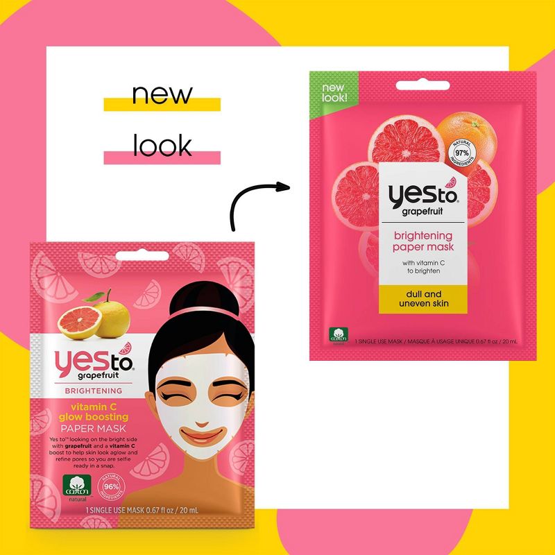Yes To Grapefruit Single Use Paper Face Mask - .67oz, 6 of 7