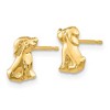 Black Bow Jewelry Kids Small Polished Puppy Earrings in 14k Yellow Gold - 2 of 4
