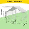 Chicken Coop Large Metal Chicken House,Chicken Pen with Waterproof Cover, for Chickens, Ducks, Rabbits, for Yard with Cover Outdoor - 3 of 4