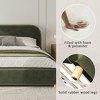 King Size Upholstered Platform Bed with Curve-Shaped Design Headboard - 4 of 4
