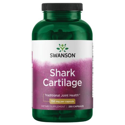 Swanson Shark Cartilage 750 mg 250 Capsules.